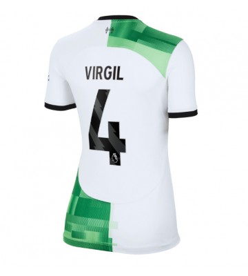 Liverpool Virgil van Dijk #4 Koszulka Wyjazdowych Kobiety 2023-24 Krótki Rękaw